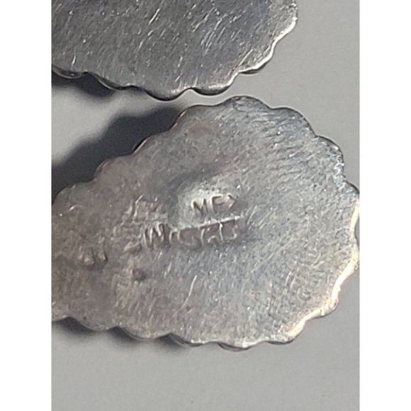 Sterling Silver Mexican 925 Turquoise Chip Earrings Teardrop Mex M2-19 Signed - Picture 5 of 8